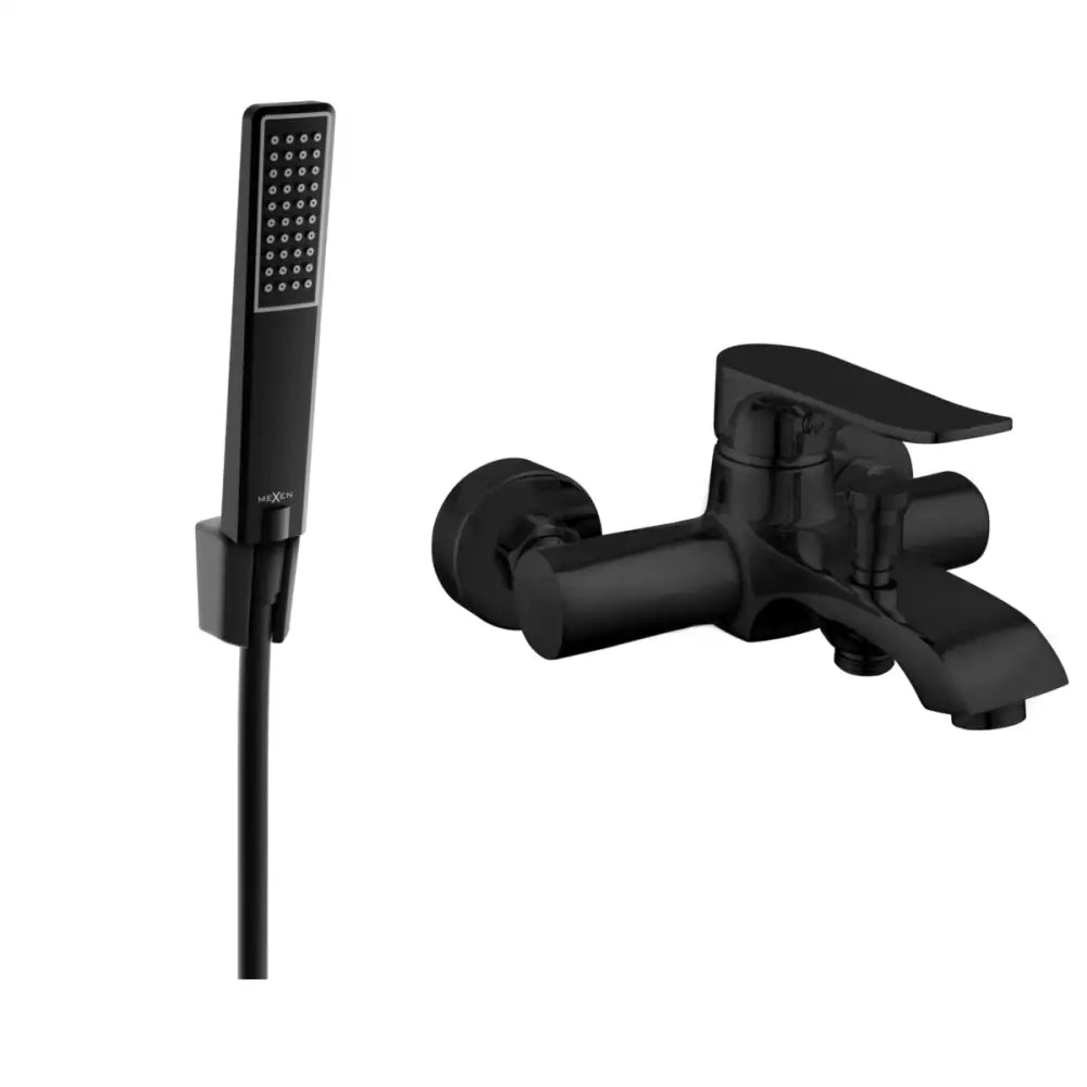 Pecos R72 Badekarbatteri med Dusjsett Svart - 7273r72