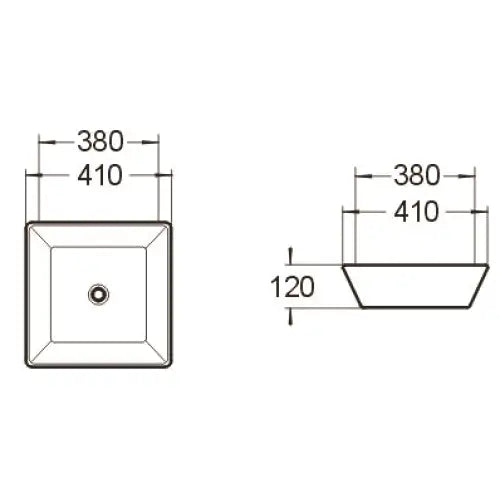 Pola Servant for Påmontering 41x41 Cm Hvit