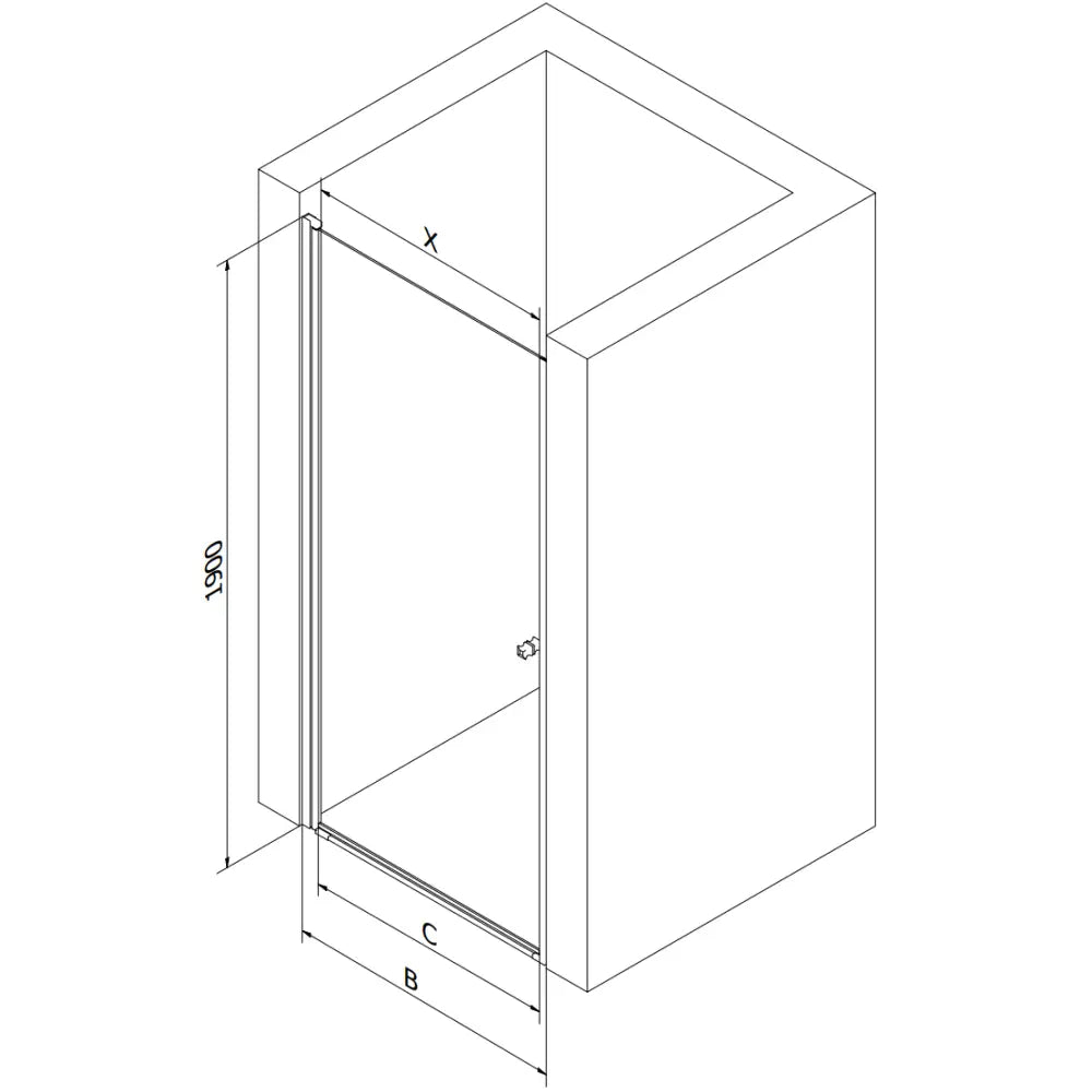 Dusjdører Svingbare 70 Cm Grafit Krom