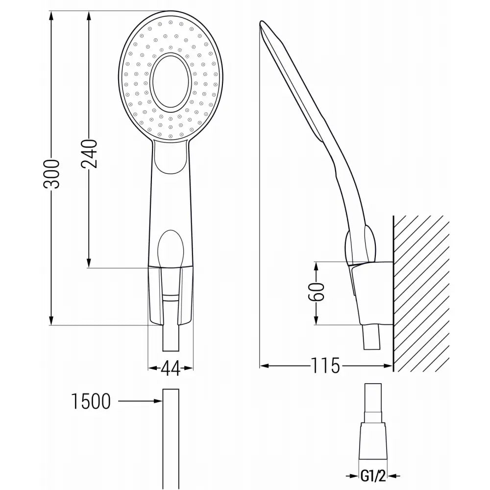 Dusjsett Krom/hvit S3