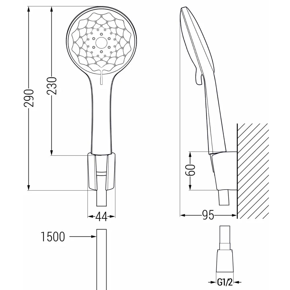 Dusjsett Svart S30