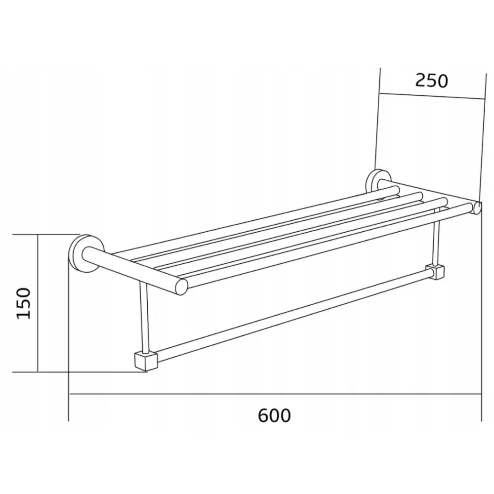 Remo Håndklehylle Svart - 7050720