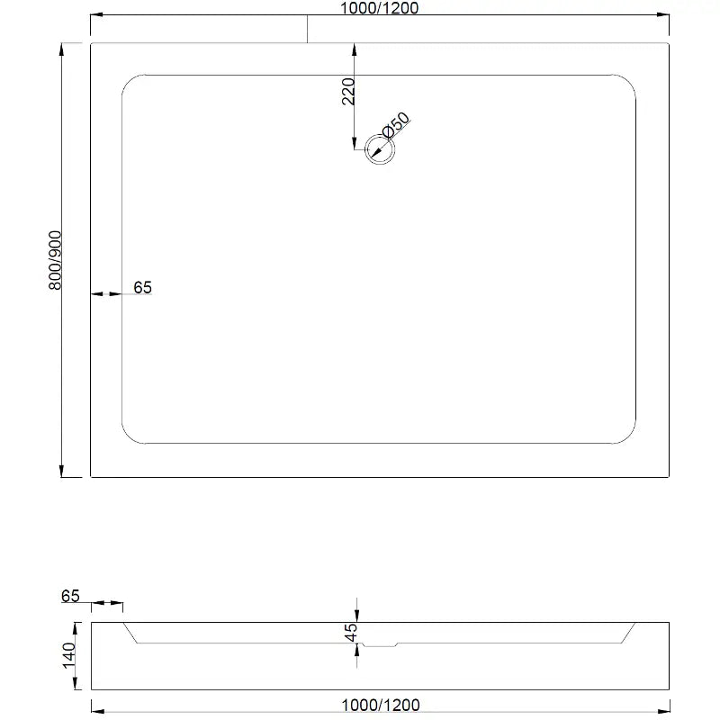 Rio Rektangulært Dusjkabinett 100x80 Cm Hvitt