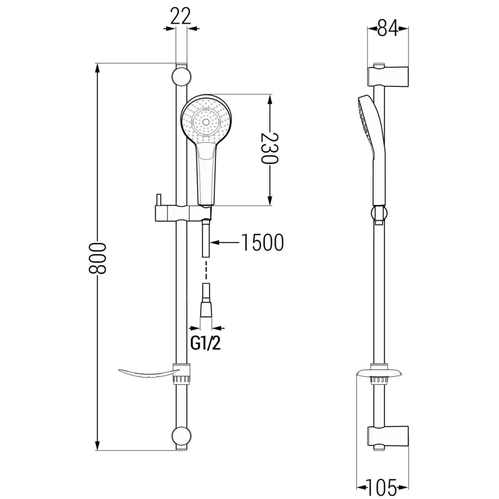 Royo Df05 Badekar Sett Krom - 72203df05-