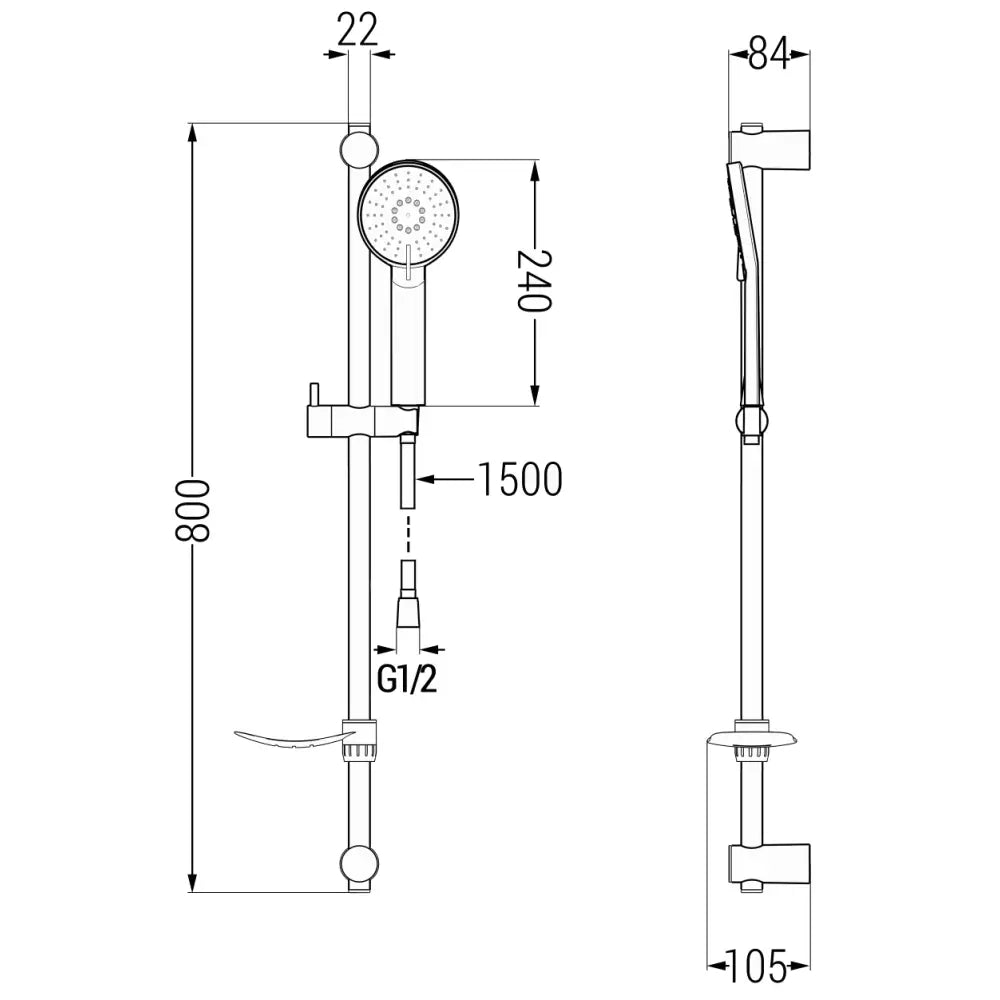 Royo Df40 Dusjsett Svart - 72204df40