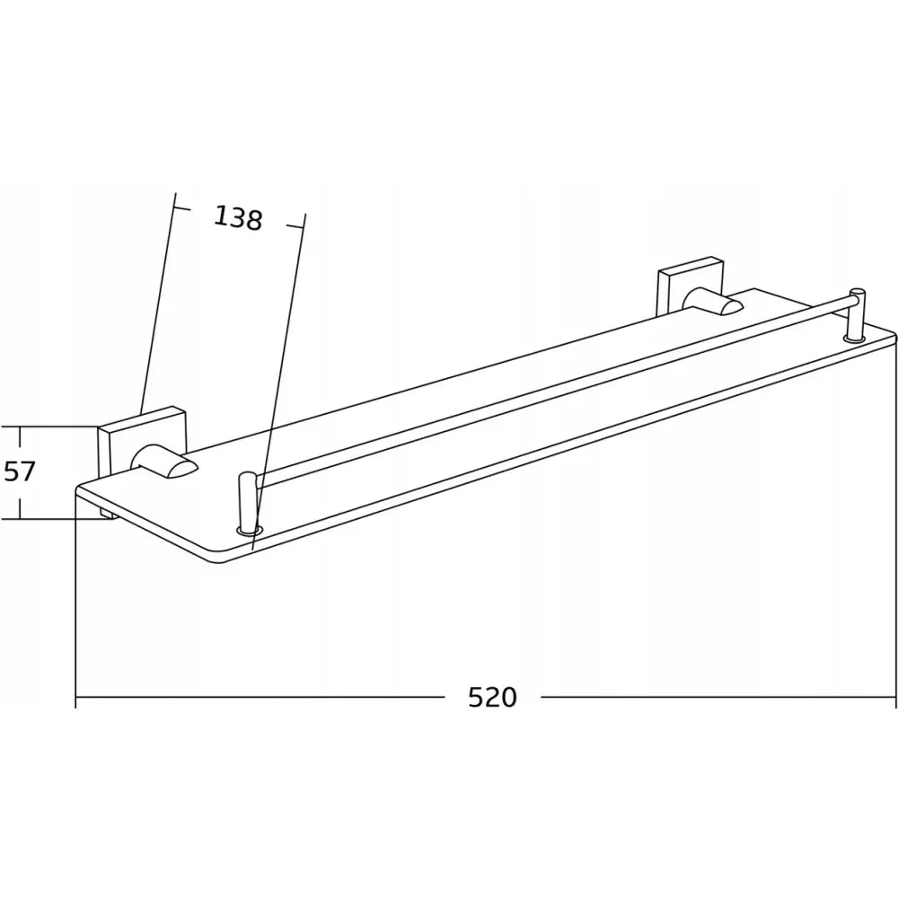 Rufo Hengende Glasshylle Krom – 7050937