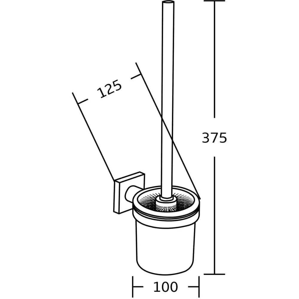 Rufo Toalettbørste Krom - 7050950