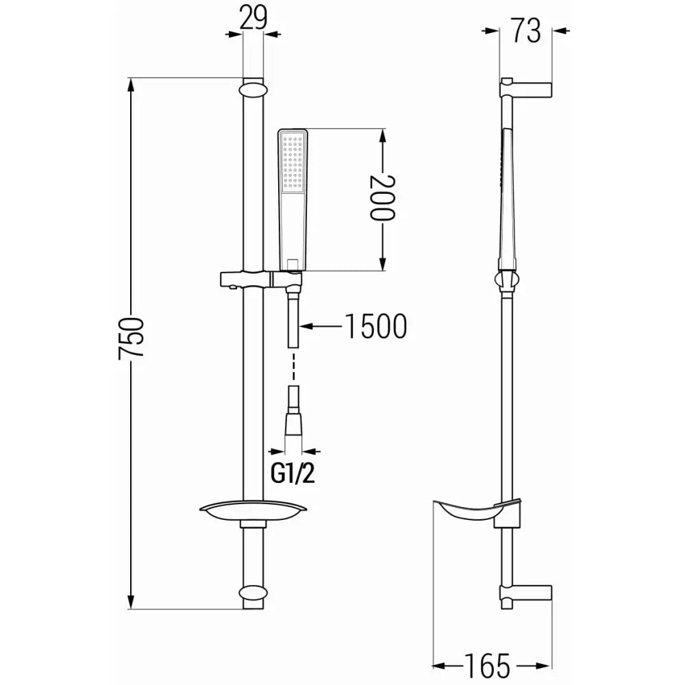 Sabre Db72 Dusjsett Svart - 72104db72-