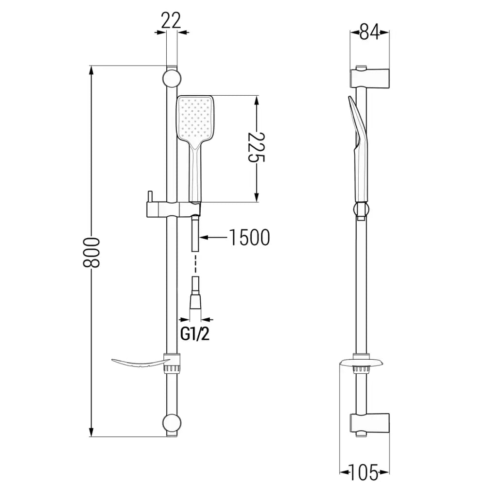 Sabre Df62 Dusjsett Krom - 72104df62