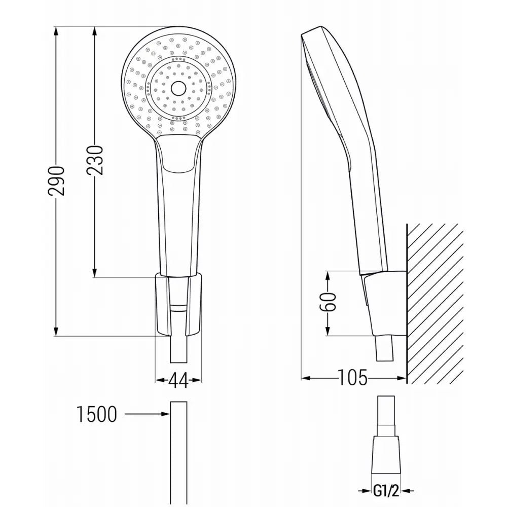 Sabre R05 Badekarsbatteri med Dusjsett Svart - 7213r05
