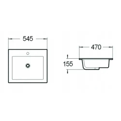 Salma Innfelt Servant 54x47 Cm Hvit