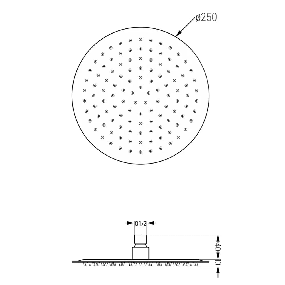 Slim Dusjhode 25 Cm Grafitt - 79225-