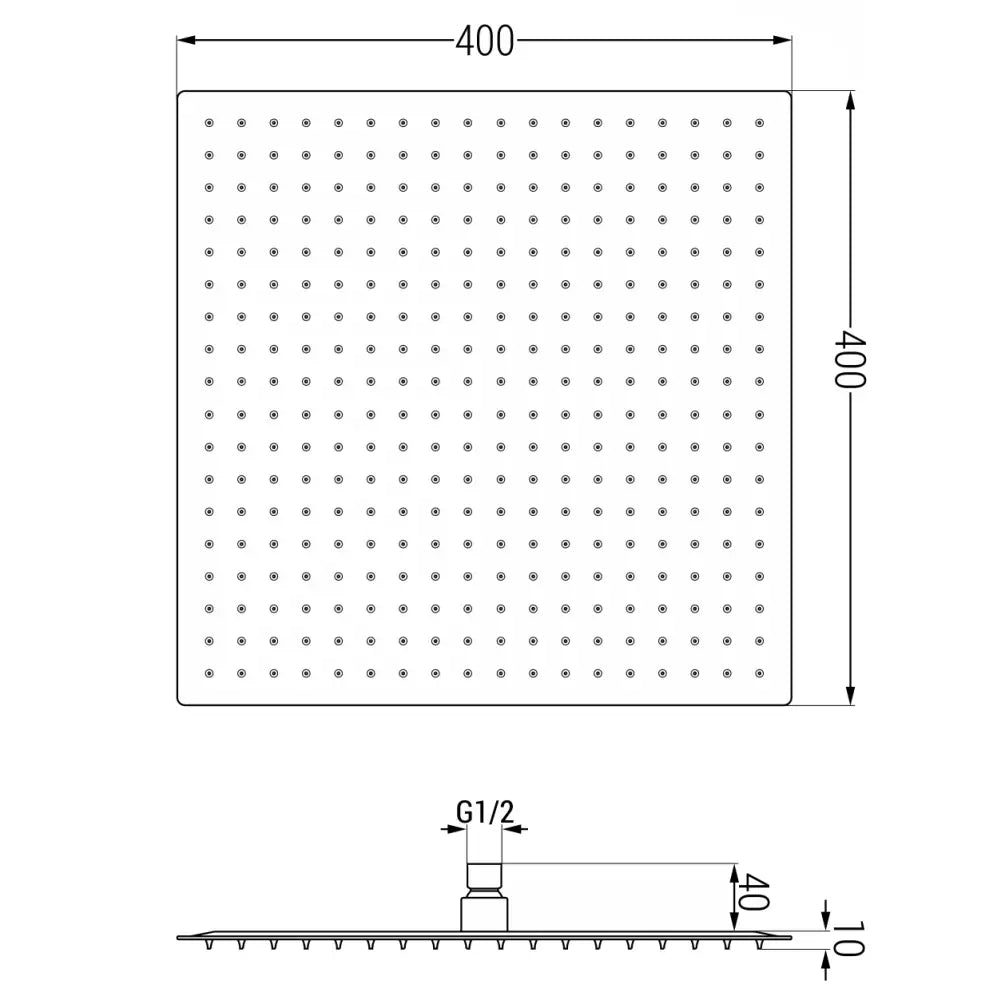 Slim Dusjhode 40x40 Cm Krom - 79140-