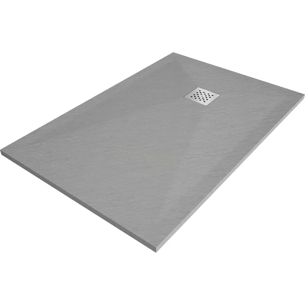 Stone + Kompositt Dusjbunn Rektangulær 130x70 Cm Grå-betong