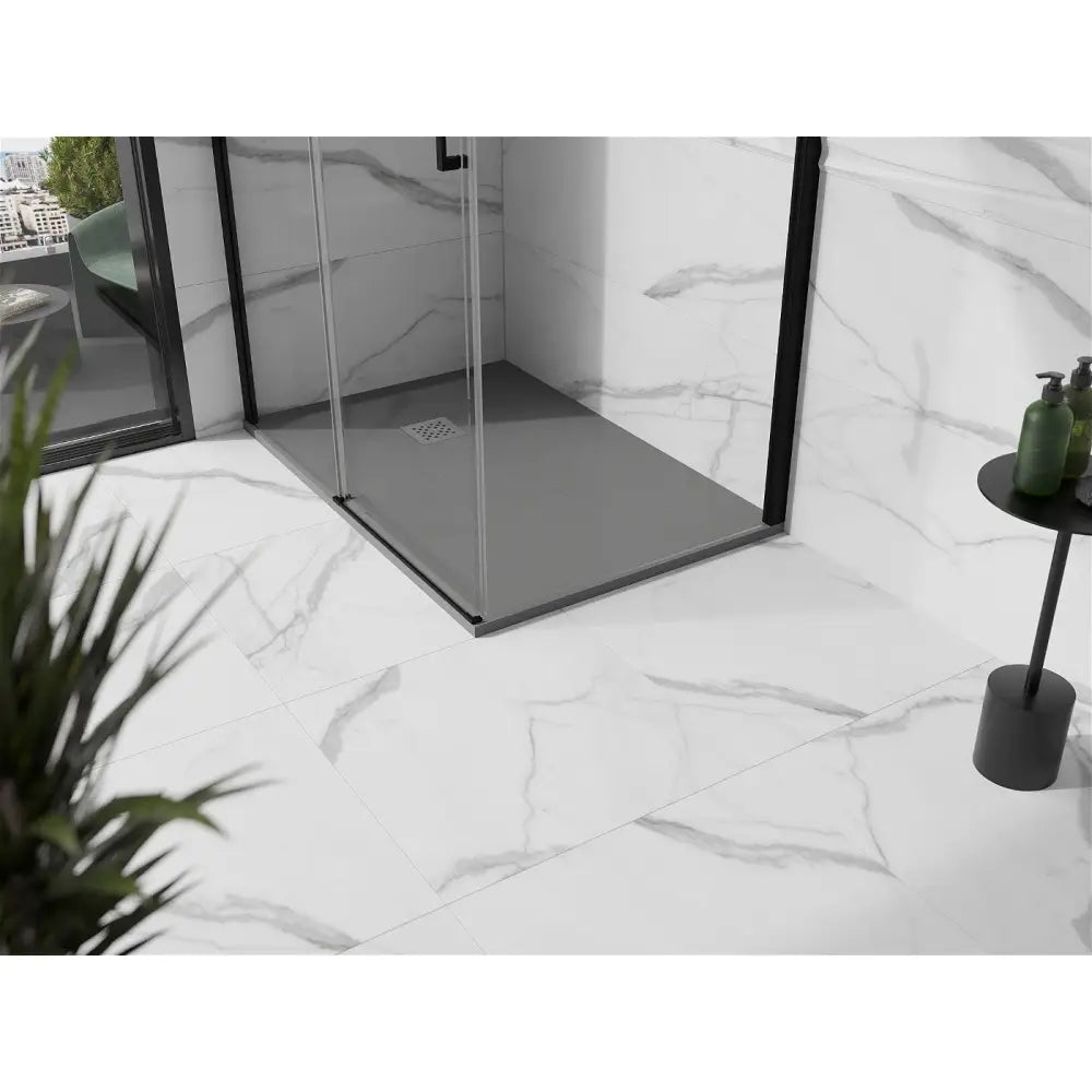 Stone + Kompositt Dusjbunn Rektangulær 130x70 Cm Grå-betong