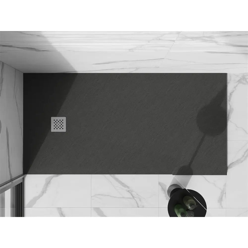 Stone + Kompositt Rektangulær Dusjbunn 200x80 Cm Antrasitt