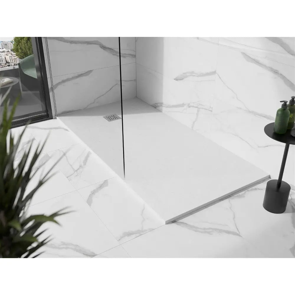 Stone + Kompositt Rektangulær Dusjbunn 200x80 Cm Hvit