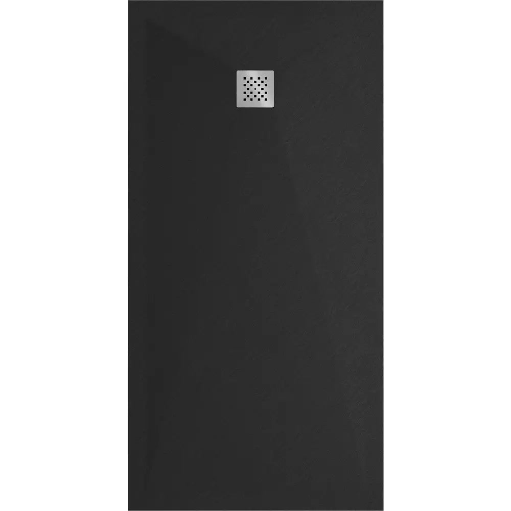 Stone + Kompositt Rektangulært Dusjbrett 180x80 Cm Svart