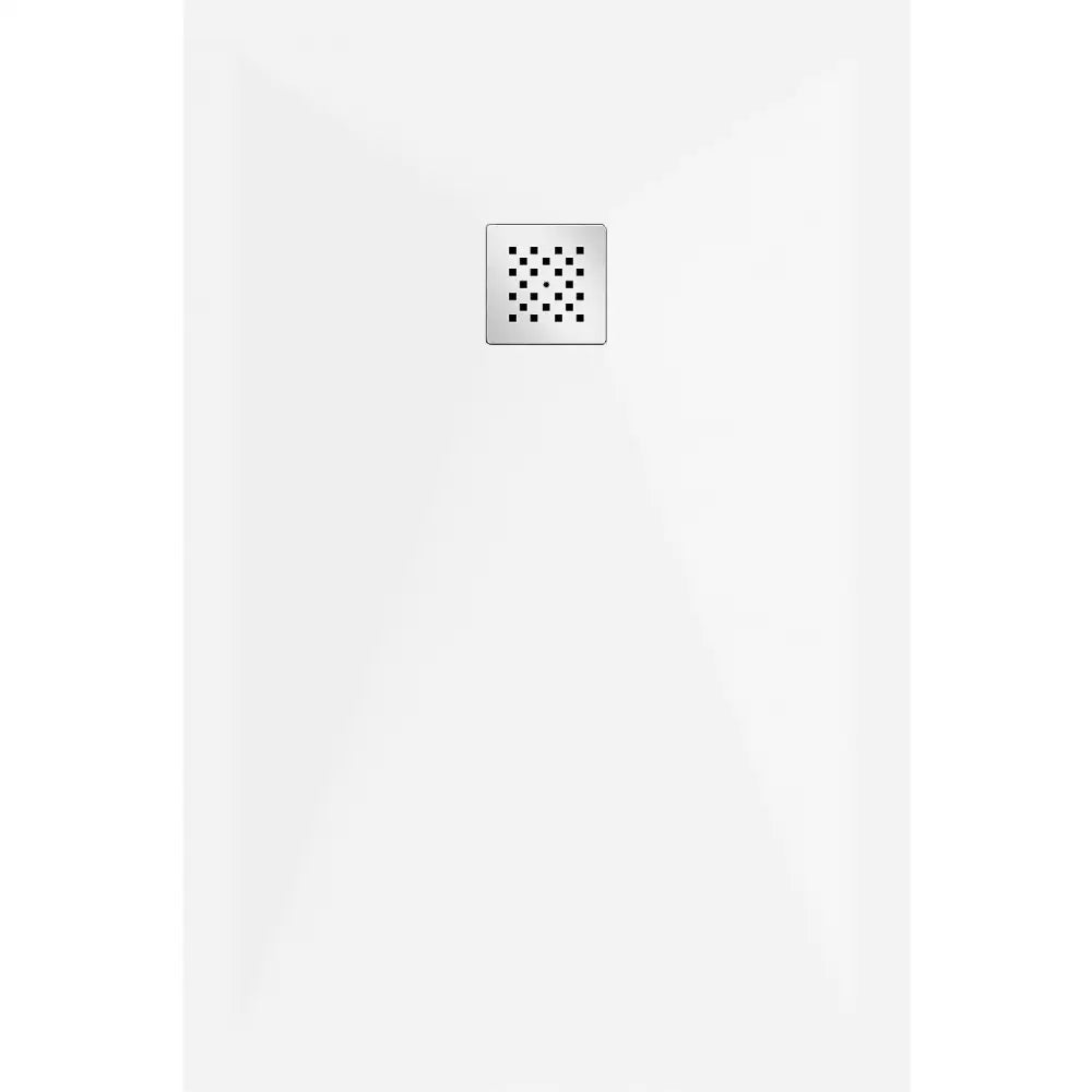 Stone + Kompositt Rektangulært Dusjbrett 90x70 Cm Hvitt