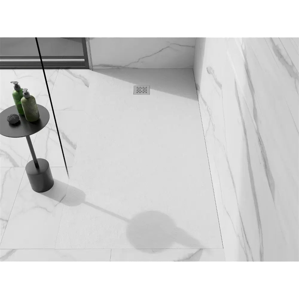 Stone + Rektangulært Kompositt Dusjbrett 180x90 Cm Hvitt