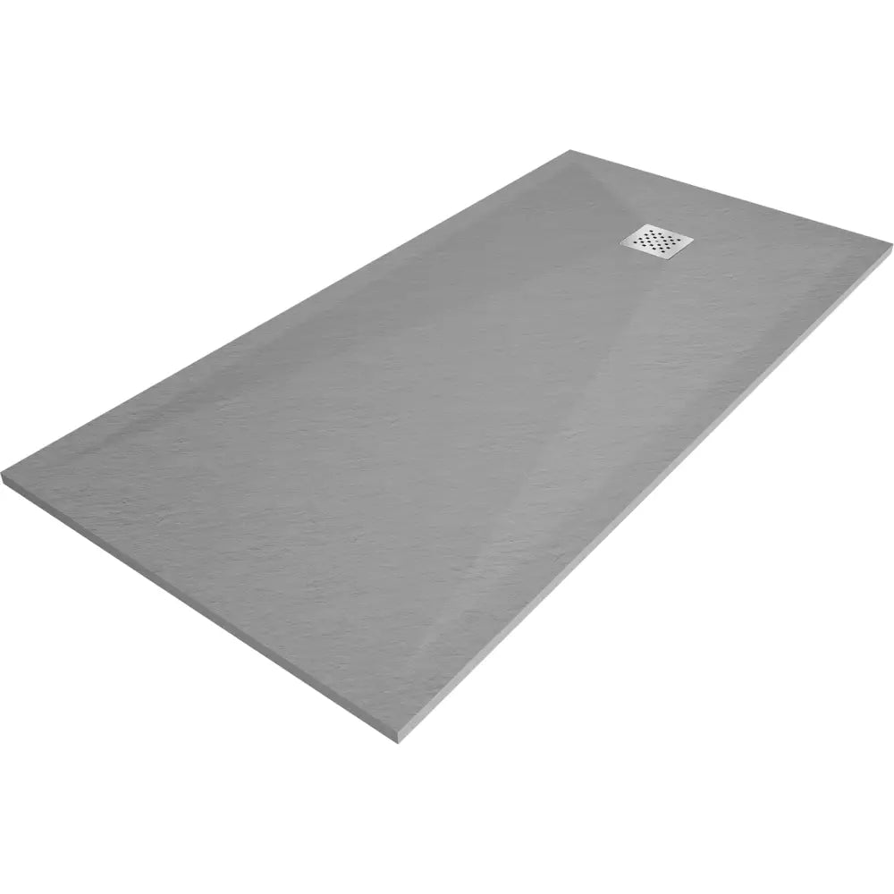 Stone + Rektangulært Kompositt Dusjbrett 200x80 Cm Grå-betong