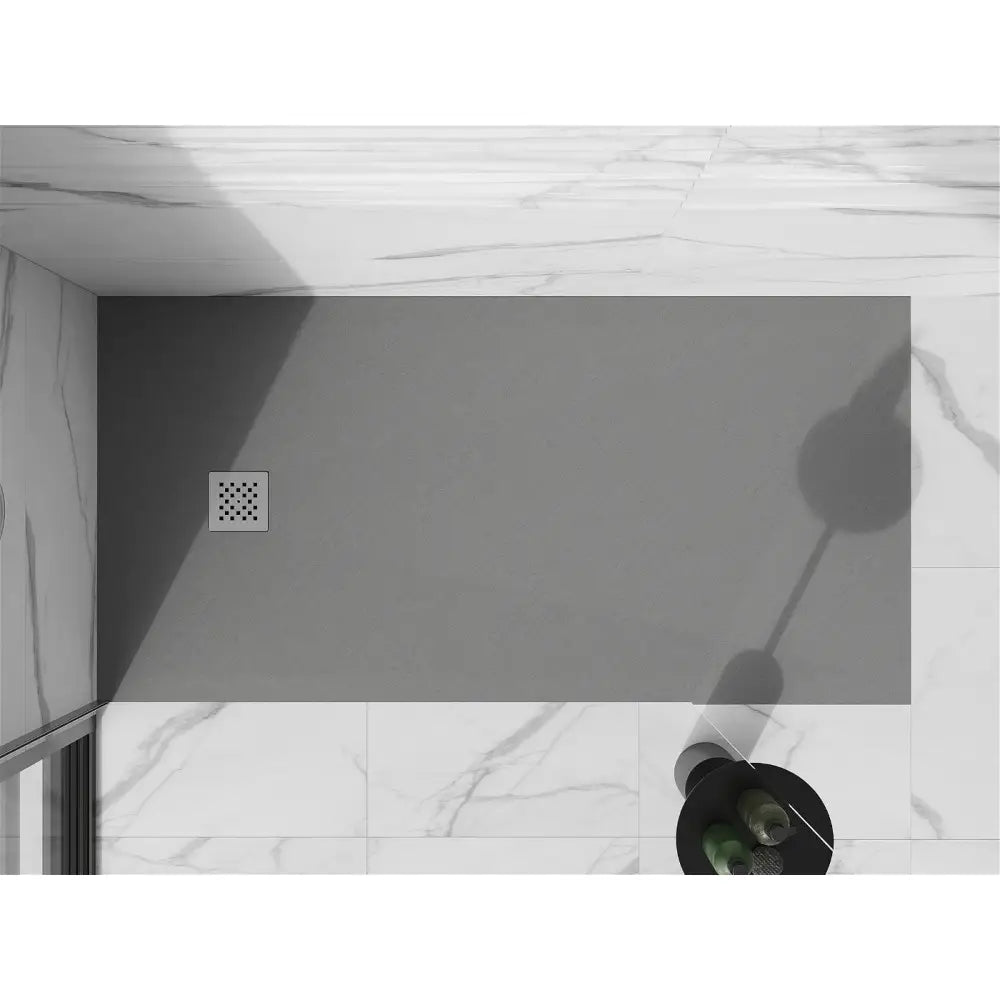 Stone + Rektangulært Kompositt Dusjbrett 200x80 Cm Grå-betong
