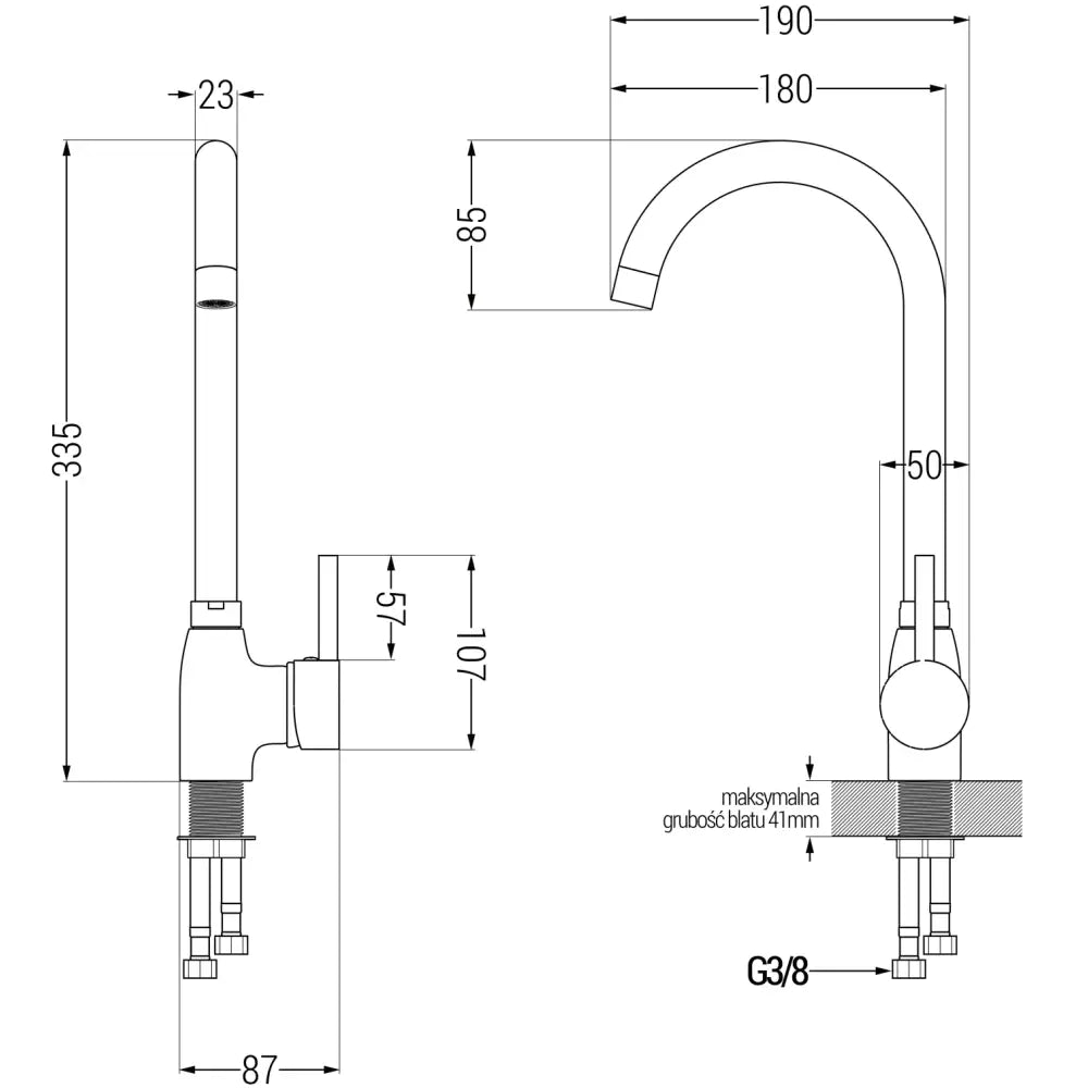 Kjøkkenbatteri Krom S14