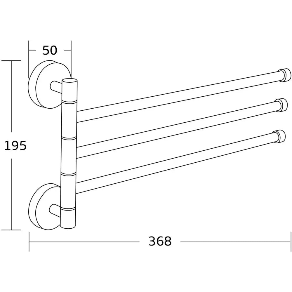 Tredobbelt Roterende Håndklehenger Gull - 7039243