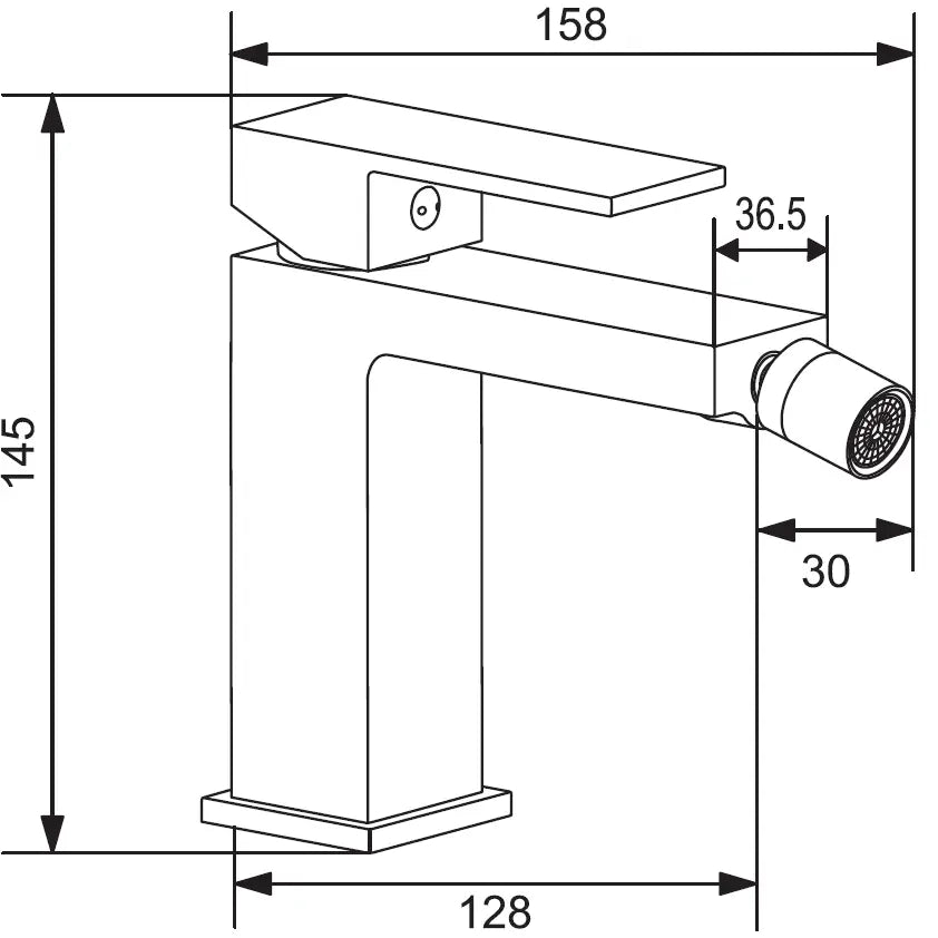 Uno Servantbatteri for Bidet Svart - 71420-