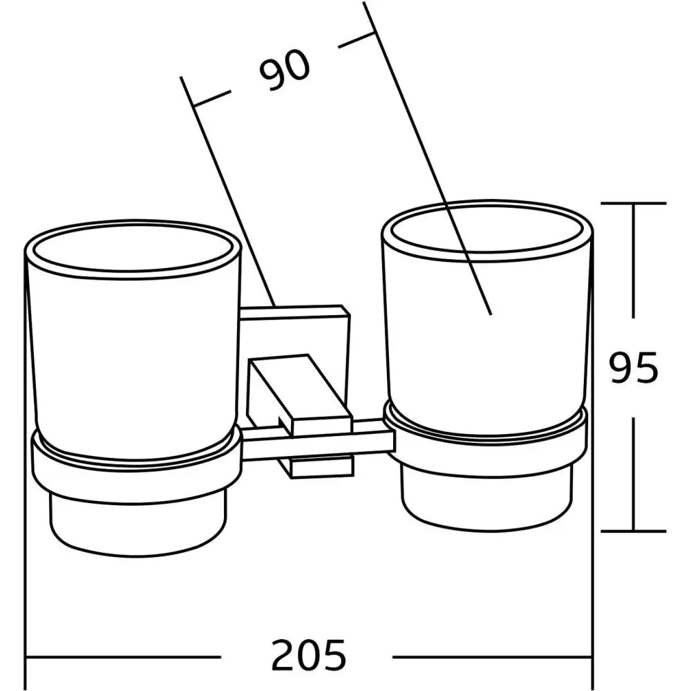 Vane Dobbel Tannbørstekopp Svart - 7020952