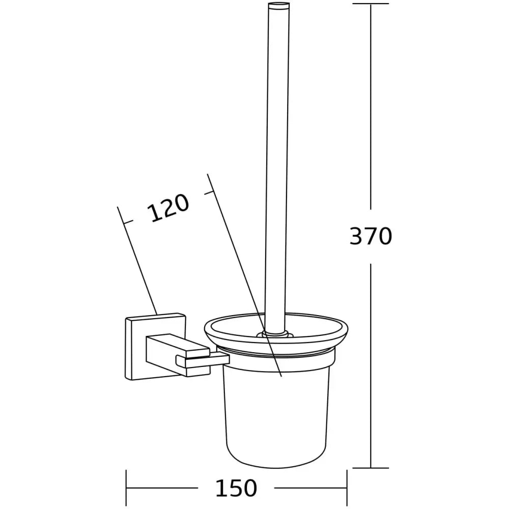 Vane Toalettbørste Krom - 7020950