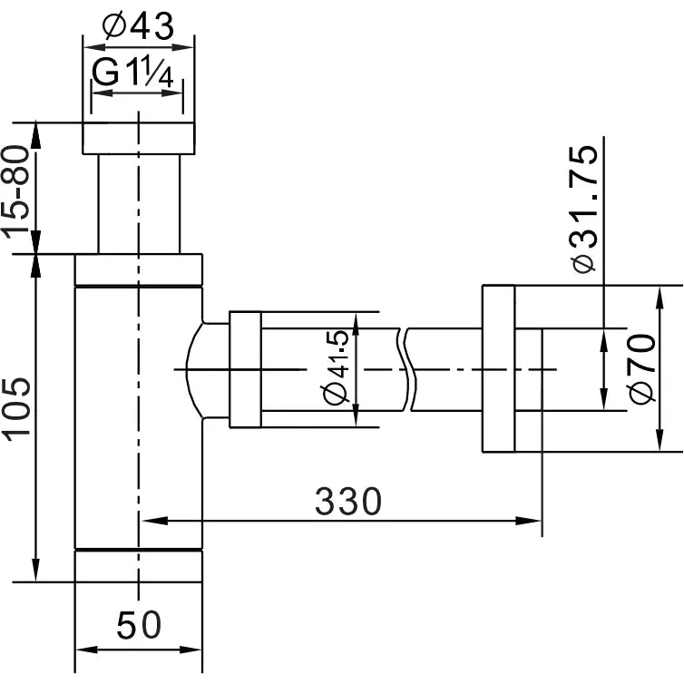 Vaskeservant Halvsluk Kvadratisk Krom - 79960-