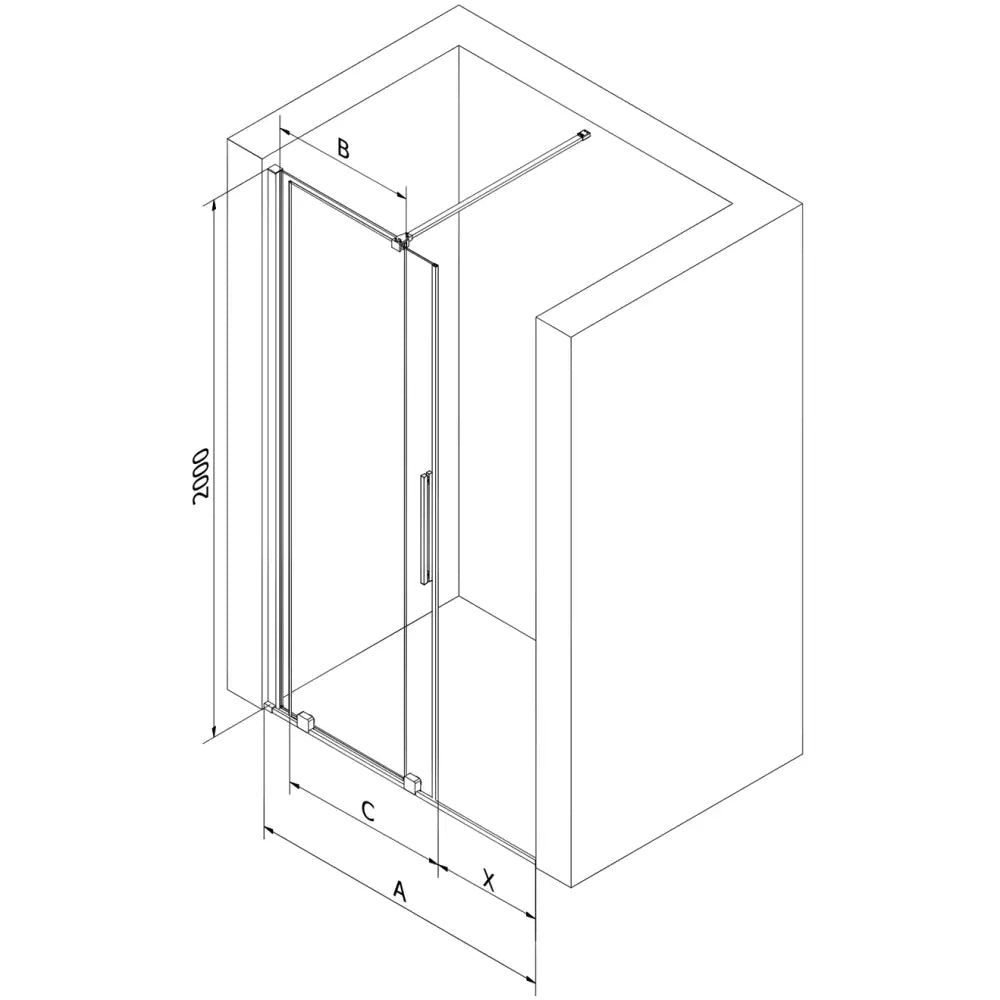 Dusjdører Skyvbare 120 Cm Transparent Hvite