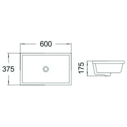 Venus Undermontert Servant 60x37 Cm Hvit