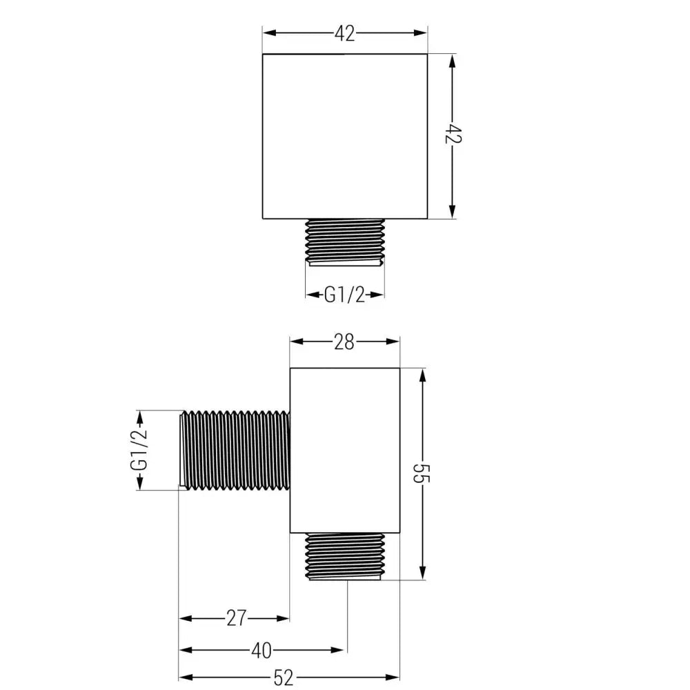 Vinkeltilkobling Krom - 79345-