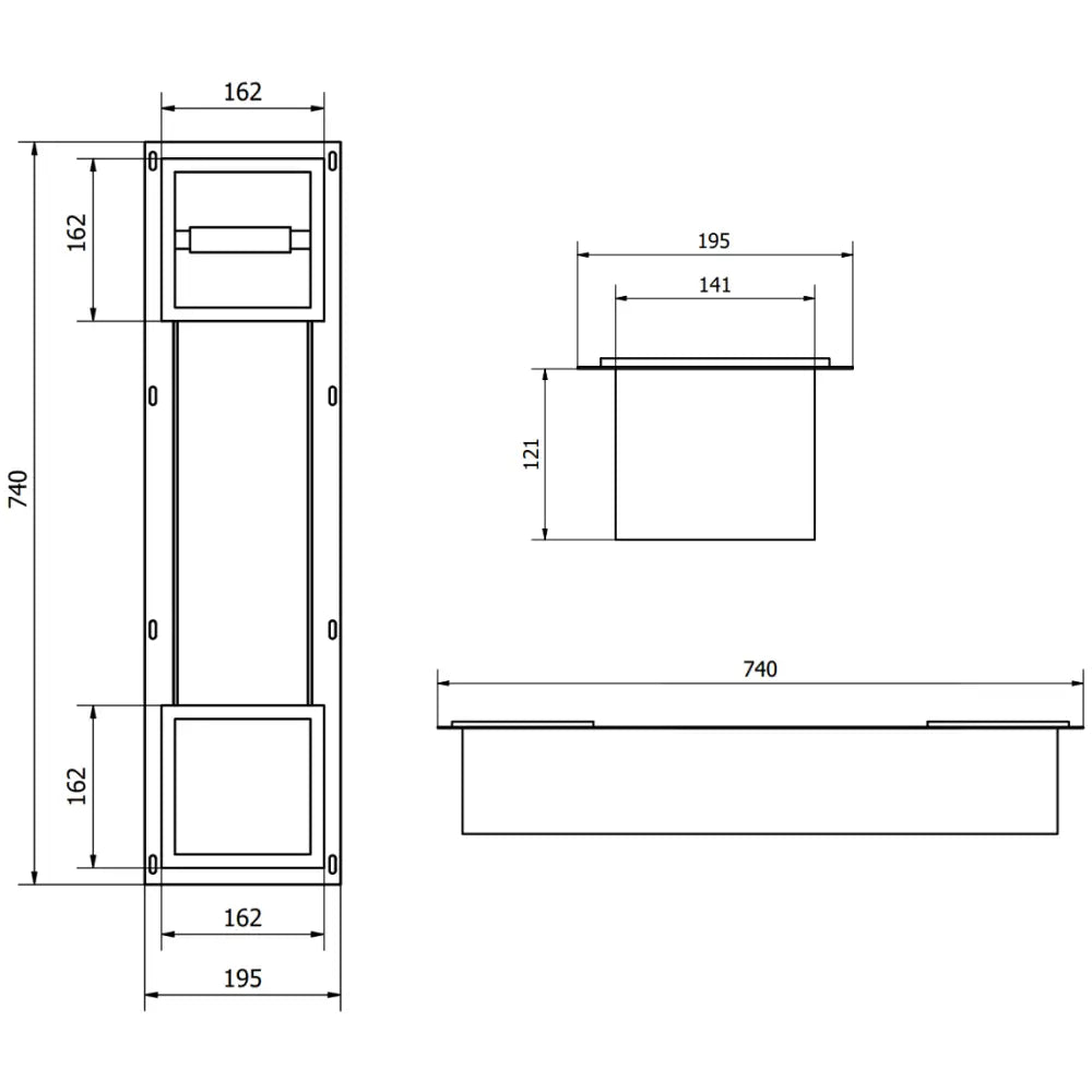 X-wall-bp Toalettpapirholder med Magasin Gull