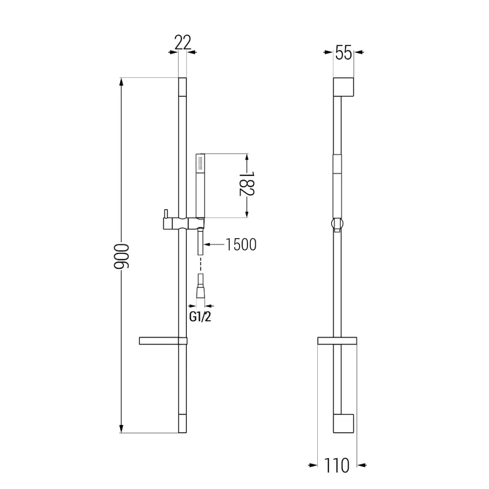 Zero Ds70 Badekarsett Krom - 7113ds70-