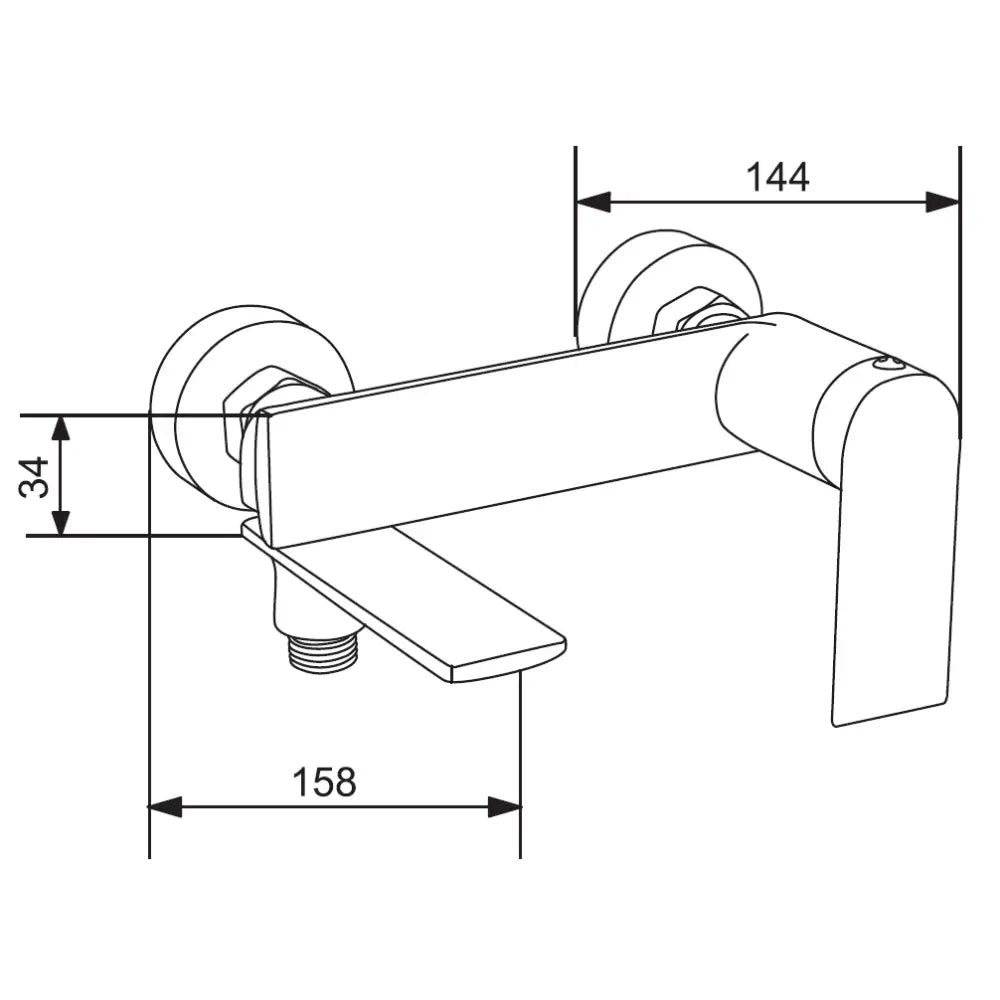 Zero R02 Badekarsbatteri med Dusjsett Krom - 7113r02