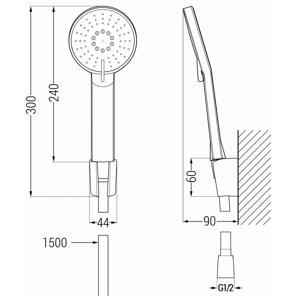 Zero R40 Badekarbatteri med Dusjsett Krom - 7113r40-