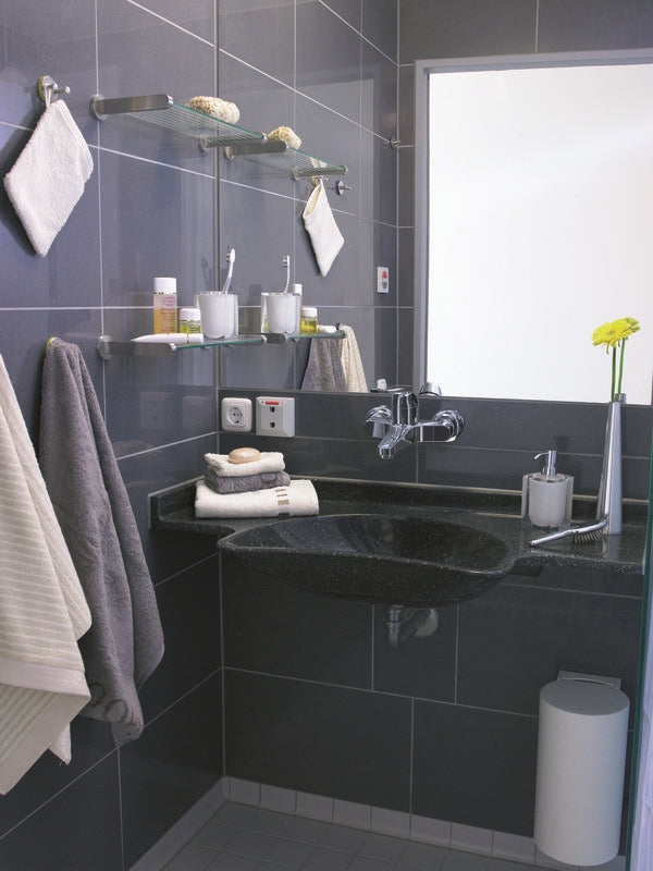 Montert Servantbatteri 2-hulls krom Grohe Euroeco Special på servant