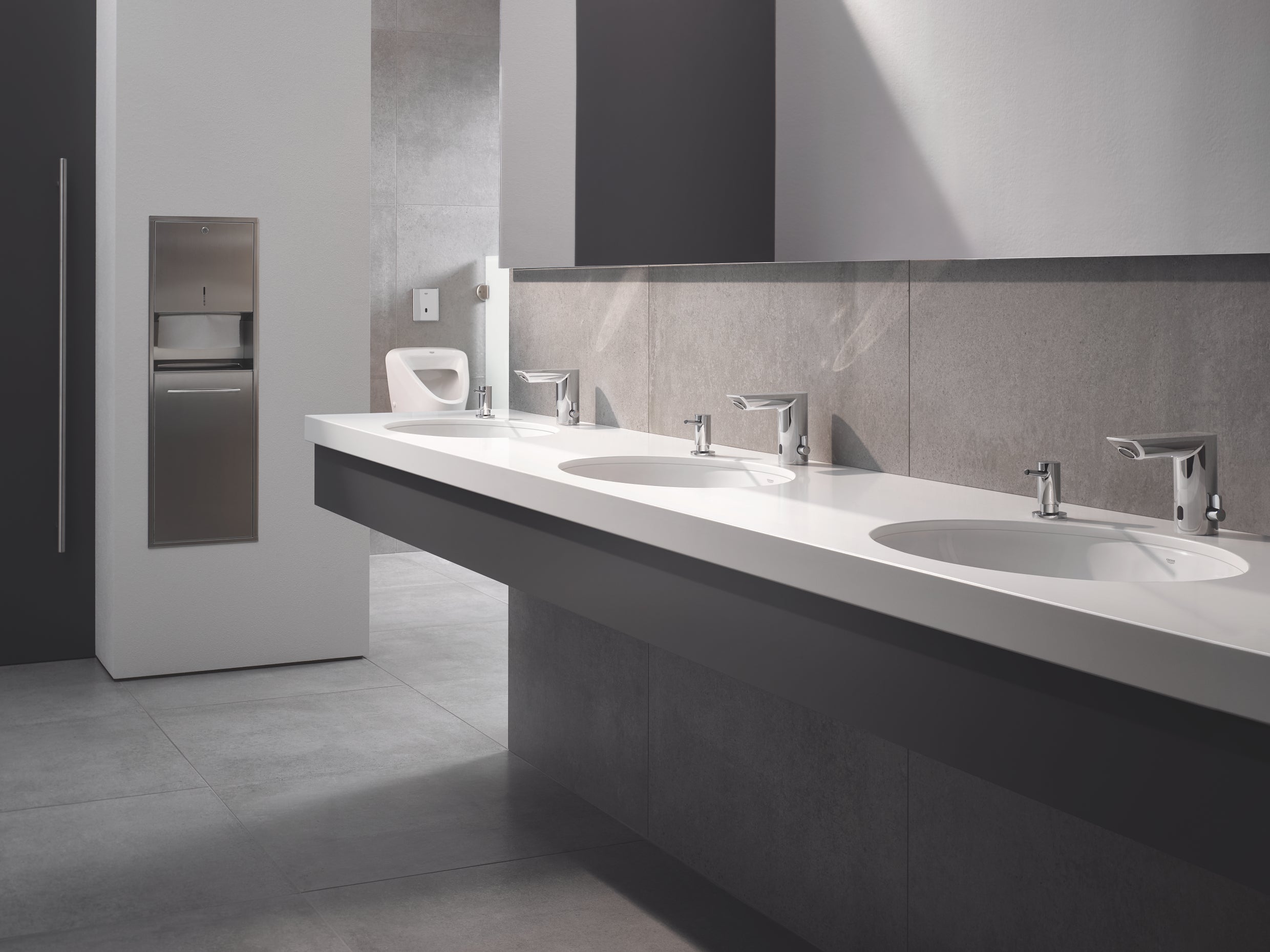 Servantbatteri berøringsfritt krom Grohe Eurosmart Cosmopolitan med fleksible slanger