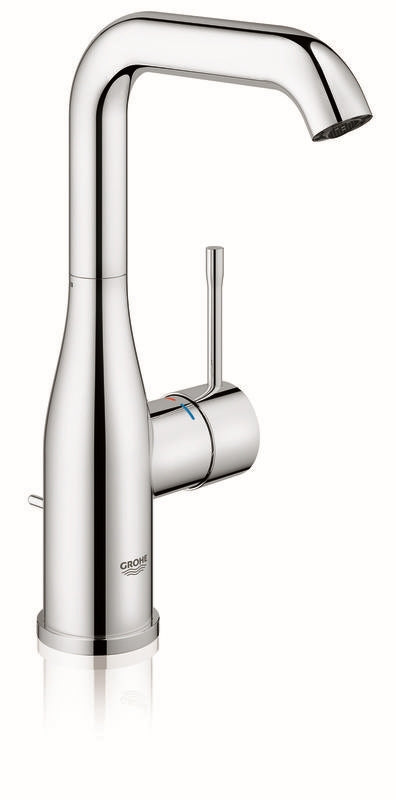 Detalj av ettgreps servantbatteri høy krom Grohe Essence New