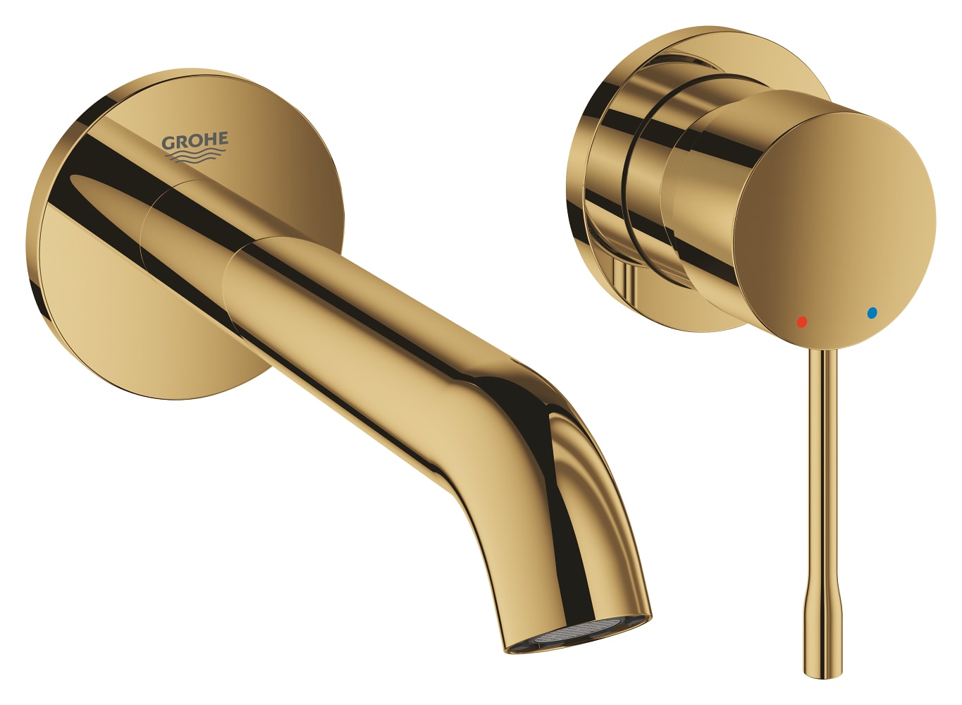 Servantbatteri innbyggings Cool Sunrise Grohe Essence New montert på vegg