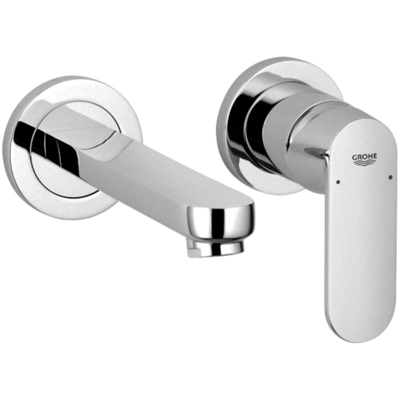 Servantbatteri innbyggings krom Grohe Eurosmart Cosmopolitan sideprofil