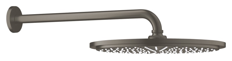 Takdusj med arm i børstet hard grafitt Grohe Rainshower Cosmopolitan forfra