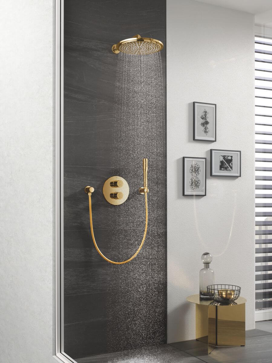 Takdusj med arm cool sunrise Grohe Rainshower Cosmopolitan nærbilde