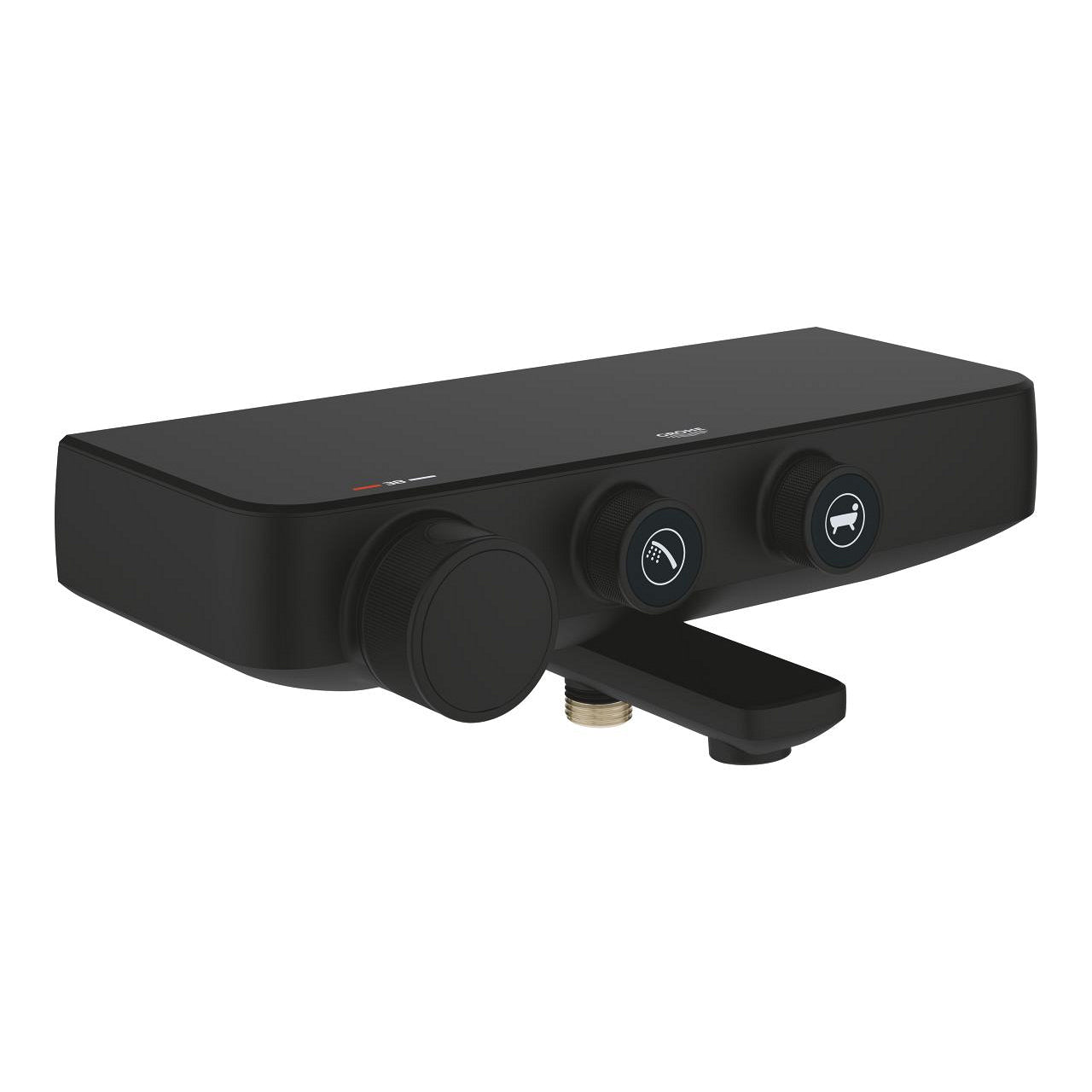 Termostat badekarbatteri phantom black Grohe Grohtherm SmartControl forfra