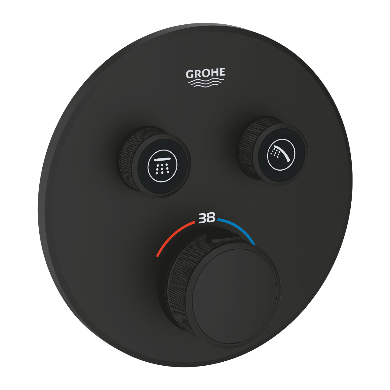 Termostat innbyggings Phantom Black Grohe Grohtherm SmartControl forside