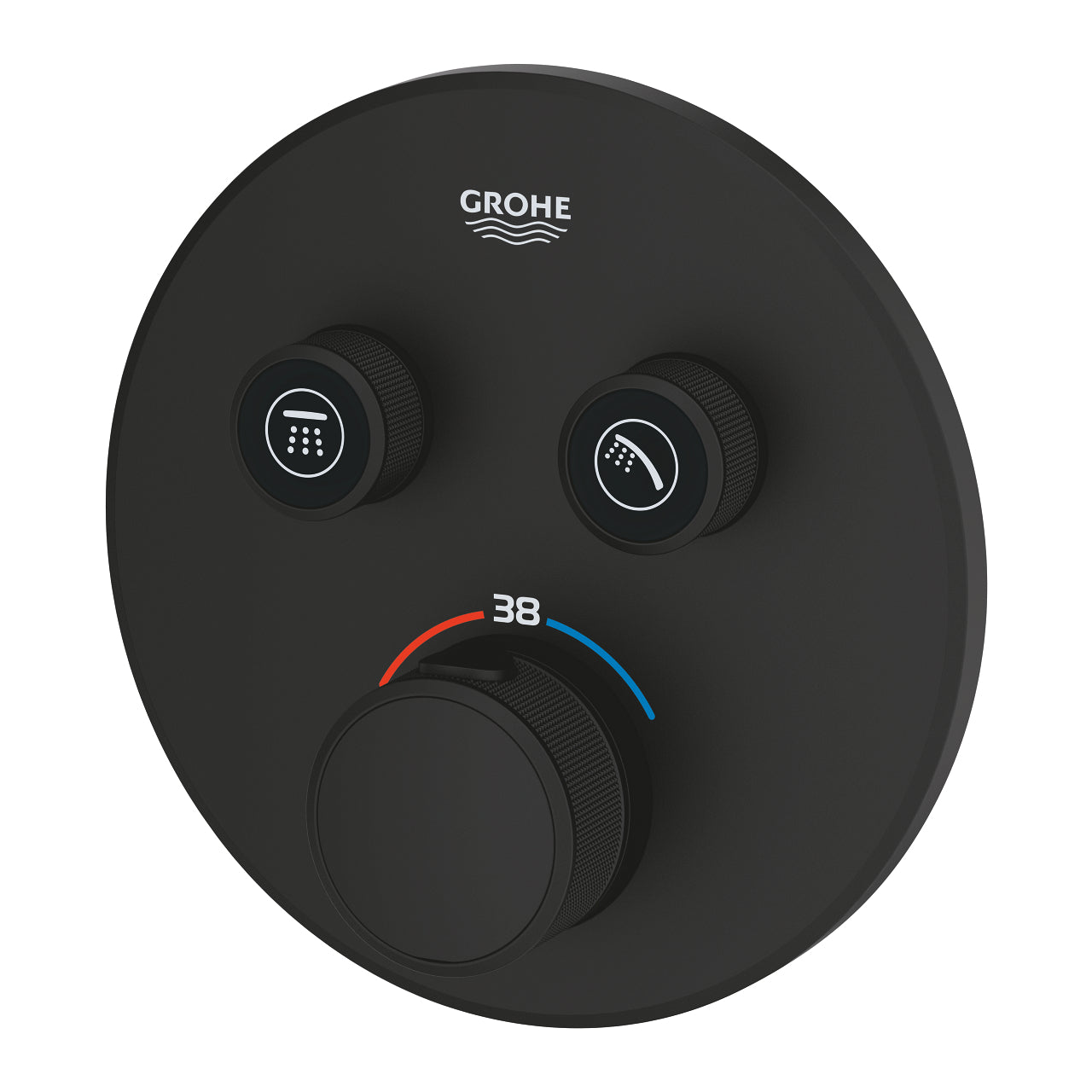 Termostat innbyggings Phantom Black Grohe Grohtherm SmartControl bakside
