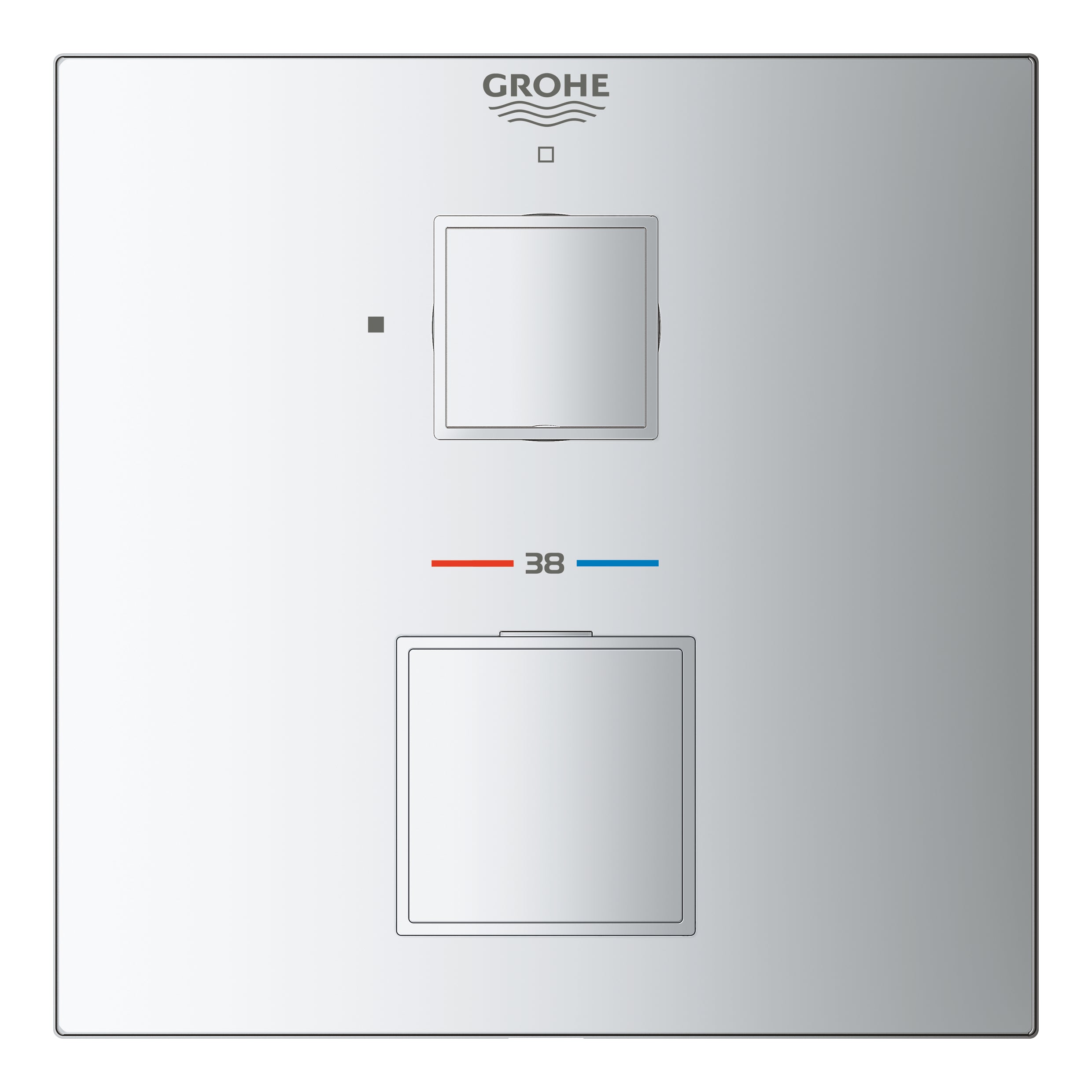 Termostat innbyggingsbatteri krom Grohe Grohtherm Cube bakside